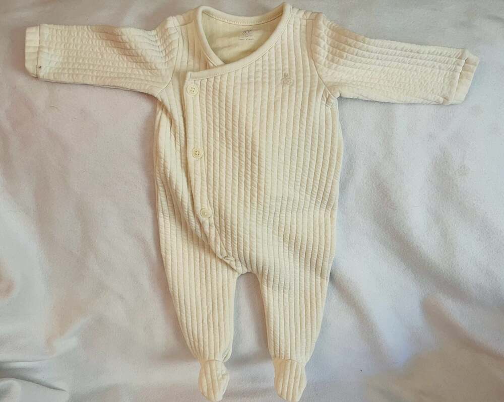 Baby Gap Quilted Crossover Footie Pajamas 3-6 Months